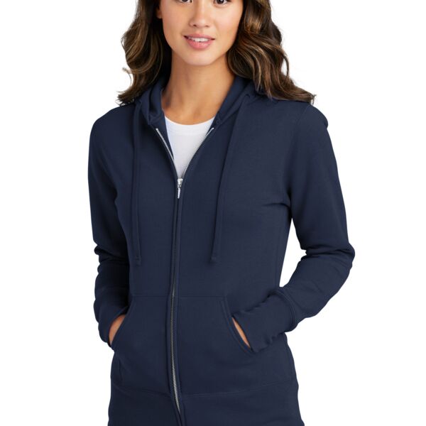 Ladies Core Fleece Full Zip Hooded Sweatshirt Thumbnail